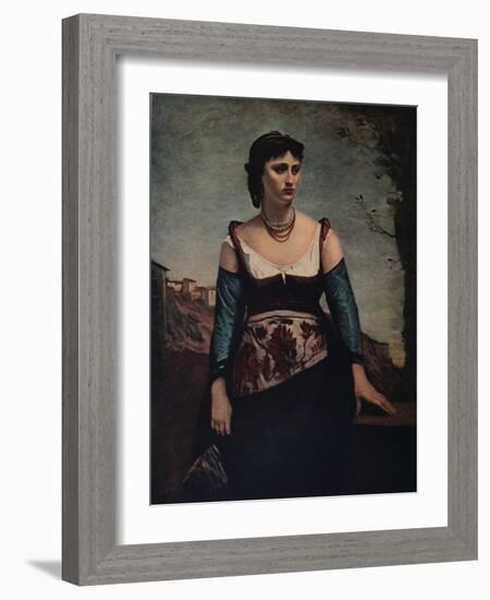 'Agostina', 1866-Jean-Baptiste-Camille Corot-Framed Giclee Print