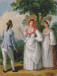West Indian Creole Woman with Her Black Servant, c.1780-Agostino Brunias-Framed Giclee Print