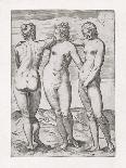 The Three Graces-Agostino Carracci-Framed Art Print
