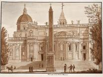 The Piazza Del Popolo Obelisk, from the Circus Maximus, 1833-Agostino Tofanelli-Giclee Print