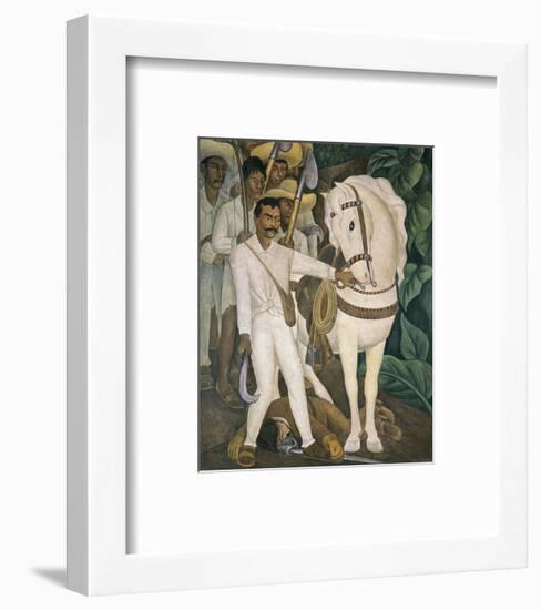 Agrarian Leader Zapata-Diego Rivera-Framed Art Print