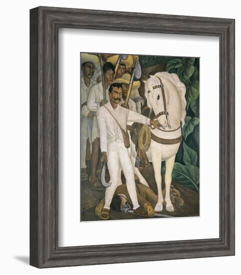 Agrarian Leader Zapata-Diego Rivera-Framed Art Print