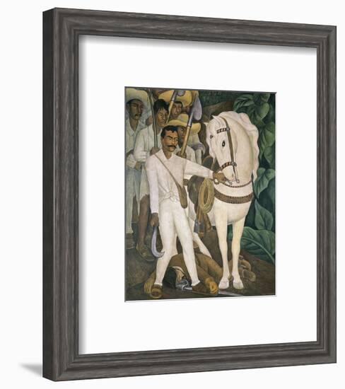 Agrarian Leader Zapata-Diego Rivera-Framed Art Print