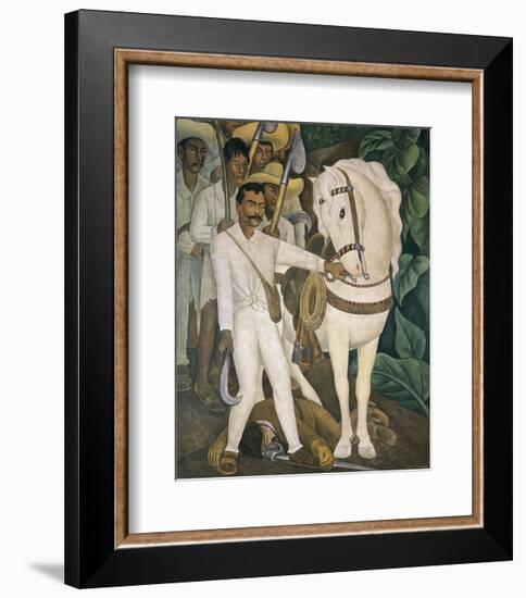 Agrarian Leader Zapata-Diego Rivera-Framed Art Print