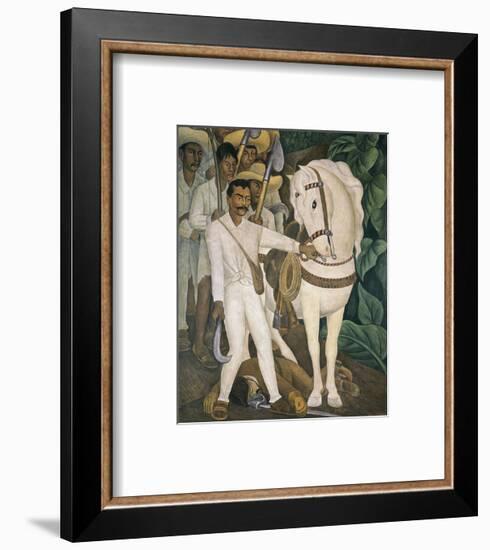 Agrarian Leader Zapata-Diego Rivera-Framed Art Print