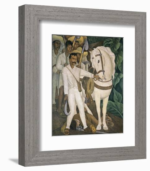 Agrarian Leader Zapata-Diego Rivera-Framed Art Print