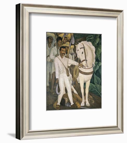 Agrarian Leader Zapata-Diego Rivera-Framed Art Print