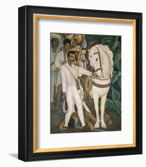 Agrarian Leader Zapata-Diego Rivera-Framed Art Print