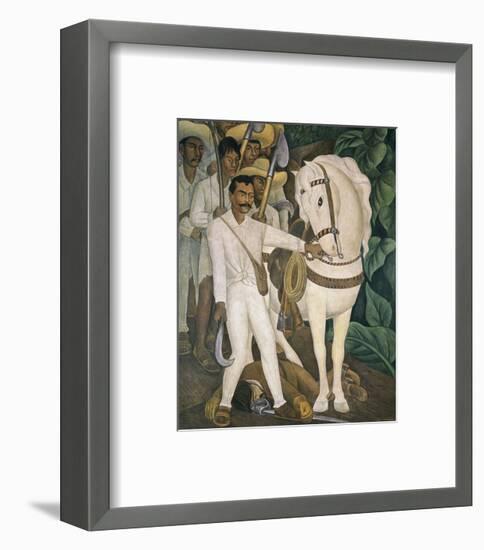 Agrarian Leader Zapata-Diego Rivera-Framed Art Print