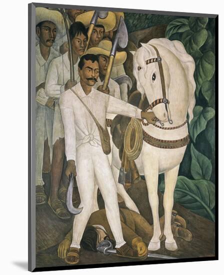 Agrarian Leader Zapata-Diego Rivera-Mounted Art Print