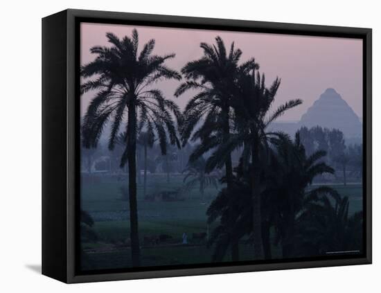 Agricultural Flood Plain, Mudbrick Step Pyramid, 3rd Dynasty, Saqqara, Egypt-Kenneth Garrett-Framed Premier Image Canvas