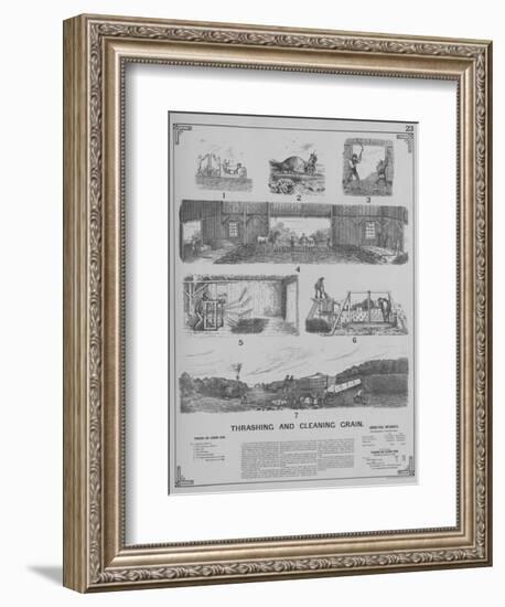 Agricultural Implements - Thrashing and Cleaning Grain-null-Framed Giclee Print