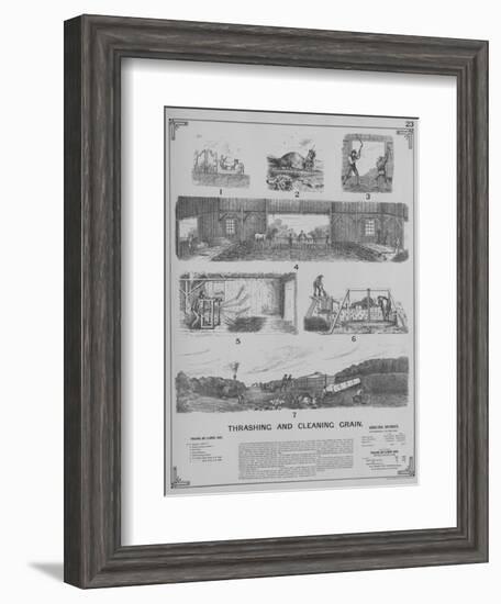 Agricultural Implements - Thrashing and Cleaning Grain-null-Framed Giclee Print