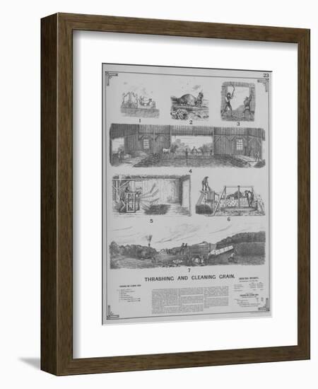 Agricultural Implements - Thrashing and Cleaning Grain-null-Framed Giclee Print