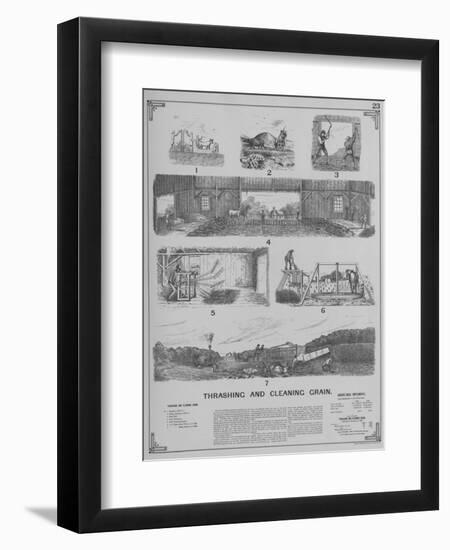 Agricultural Implements - Thrashing and Cleaning Grain-null-Framed Giclee Print