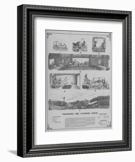 Agricultural Implements - Thrashing and Cleaning Grain-null-Framed Giclee Print