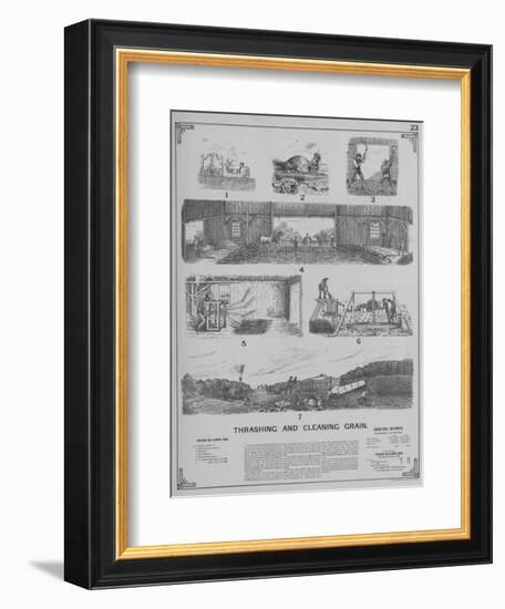 Agricultural Implements - Thrashing and Cleaning Grain-null-Framed Giclee Print