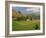 Agricultural Landscape of Farmland and Hills Near Salers, Cantal, Auvergne, France-Michael Busselle-Framed Photographic Print