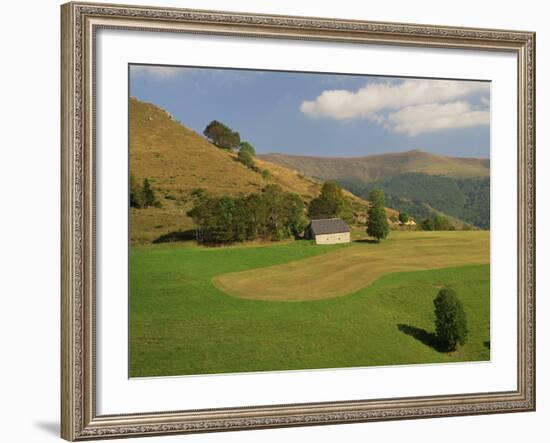 Agricultural Landscape of Farmland and Hills Near Salers, Cantal, Auvergne, France-Michael Busselle-Framed Photographic Print