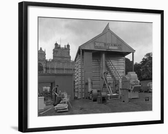 Agricultural Stand at the Royal Show at Wollaton Hall, Nottingham, Nottinghamshire, July 1954-Michael Walters-Framed Photographic Print