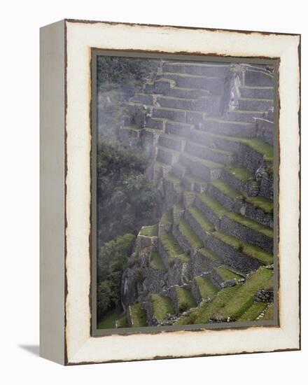 Agricultural Terraces in the Inca City, Machu Picchu, UNESCO World Heritage Site, Peru, South Ameri-Simon Montgomery-Framed Premier Image Canvas