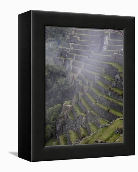 Agricultural Terraces in the Inca City, Machu Picchu, UNESCO World Heritage Site, Peru, South Ameri-Simon Montgomery-Framed Premier Image Canvas