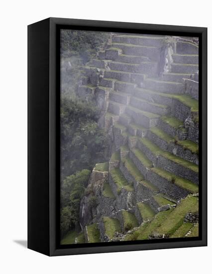 Agricultural Terraces in the Inca City, Machu Picchu, UNESCO World Heritage Site, Peru, South Ameri-Simon Montgomery-Framed Premier Image Canvas