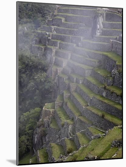 Agricultural Terraces in the Inca City, Machu Picchu, UNESCO World Heritage Site, Peru, South Ameri-Simon Montgomery-Mounted Photographic Print