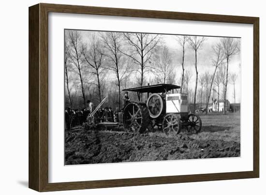 Agriculture a Road Engine Ancestor of the Tractors-Brothers Seeberger-Framed Photographic Print