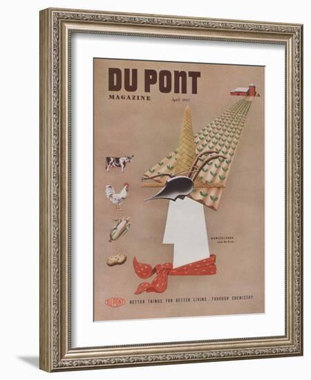 Agriculture and Du Pont, Front Cover of 'The Du Pont Magazine', April 1947-null-Framed Giclee Print