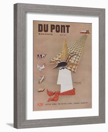 Agriculture and Du Pont, Front Cover of 'The Du Pont Magazine', April 1947-null-Framed Giclee Print