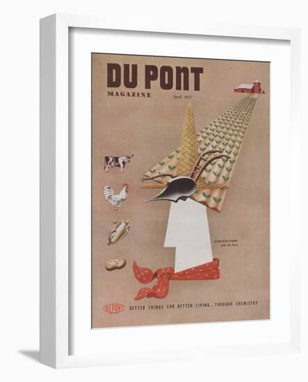 Agriculture and Du Pont, Front Cover of 'The Du Pont Magazine', April 1947-null-Framed Giclee Print