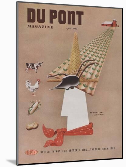 Agriculture and Du Pont, Front Cover of 'The Du Pont Magazine', April 1947-null-Mounted Giclee Print