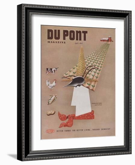 Agriculture and Du Pont, Front Cover of 'The Du Pont Magazine', April 1947-null-Framed Giclee Print