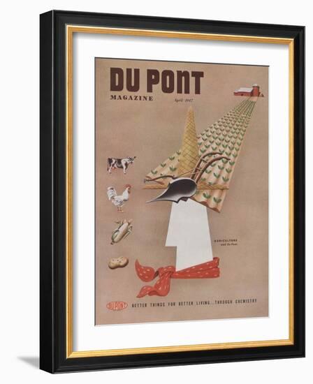 Agriculture and Du Pont, Front Cover of 'The Du Pont Magazine', April 1947-null-Framed Giclee Print