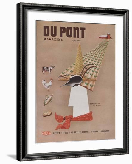 Agriculture and Dupont, Front Cover of the 'Dupont Magazine', April 1947-null-Framed Giclee Print