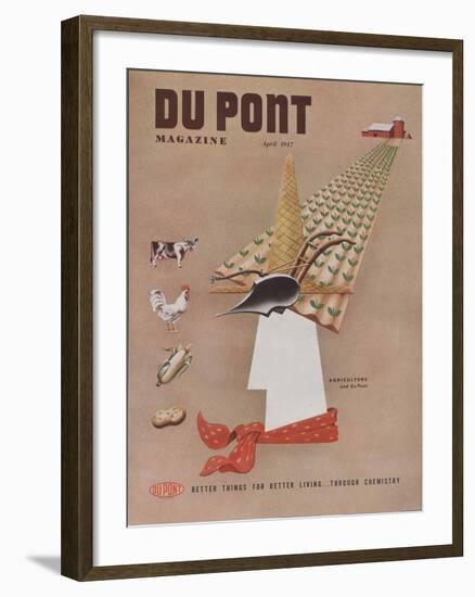 Agriculture and Dupont, Front Cover of the 'Dupont Magazine', April 1947-null-Framed Giclee Print