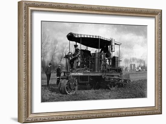Agriculture German Tractor with Oil-Brothers Seeberger-Framed Photographic Print