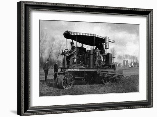 Agriculture German Tractor with Oil-Brothers Seeberger-Framed Photographic Print