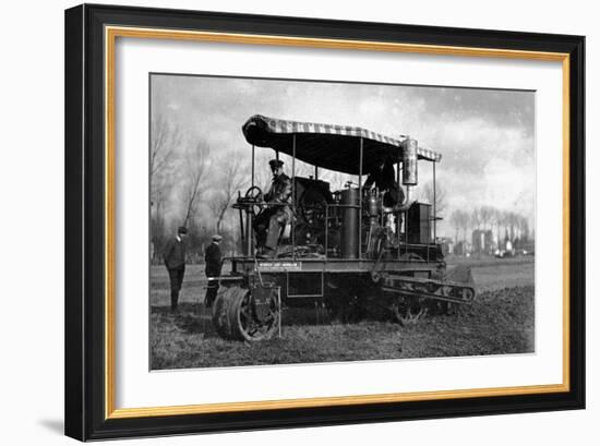 Agriculture German Tractor with Oil-Brothers Seeberger-Framed Photographic Print