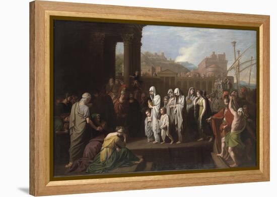 Agrippina Landing at Brundisium with the Ashes of Germanicus, 1768-Benjamin West-Framed Premier Image Canvas