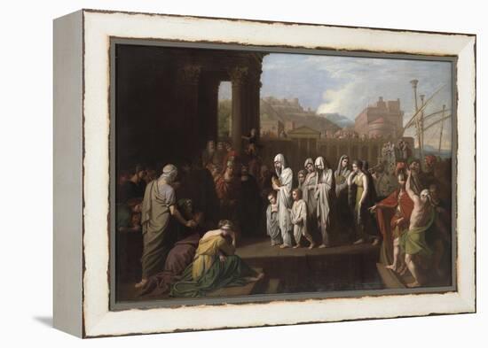 Agrippina Landing at Brundisium with the Ashes of Germanicus, 1768-Benjamin West-Framed Premier Image Canvas