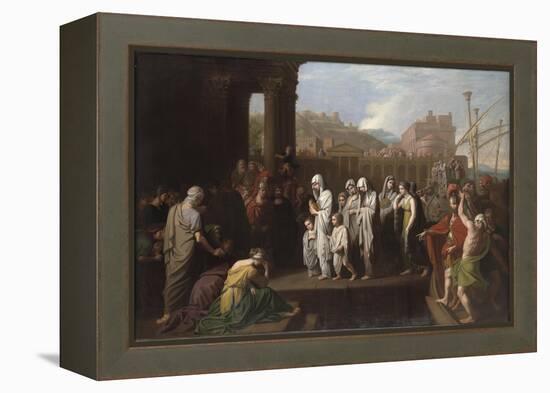 Agrippina Landing at Brundisium with the Ashes of Germanicus, 1768-Benjamin West-Framed Premier Image Canvas