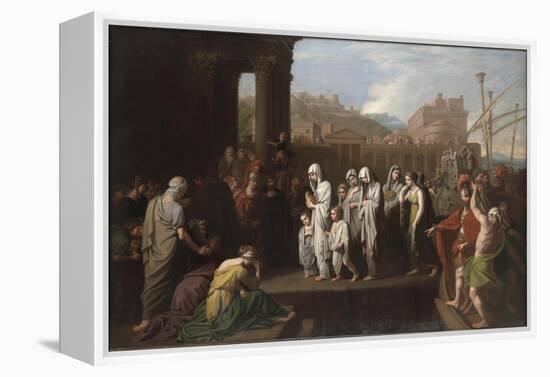 Agrippina Landing at Brundisium with the Ashes of Germanicus, 1768-Benjamin West-Framed Premier Image Canvas