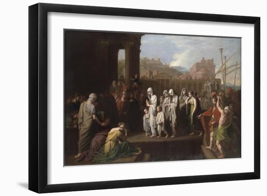 Agrippina Landing at Brundisium with the Ashes of Germanicus, 1768-Benjamin West-Framed Giclee Print