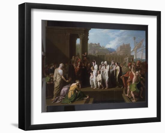 Agrippina Landing at Brundisium with the Ashes of Germanicus, 1770 (Oil on Canvas)-Benjamin West-Framed Giclee Print