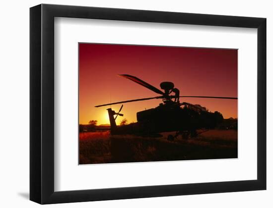 AH-64 Apache combat helicopter-null-Framed Premium Giclee Print