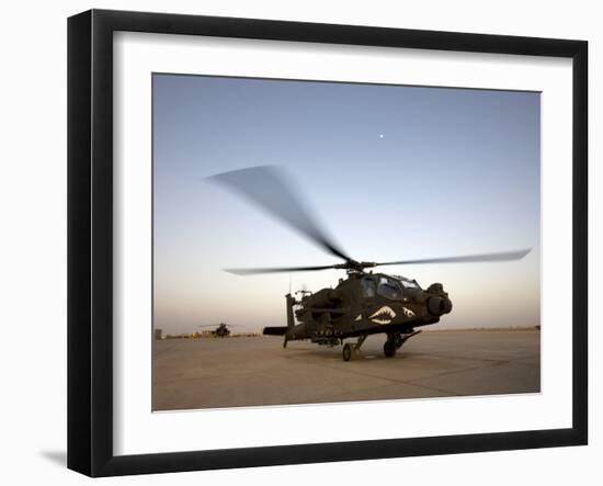 AH-64 Apache Gets Ready for Take Off at Camp Speicher-Stocktrek Images-Framed Photographic Print