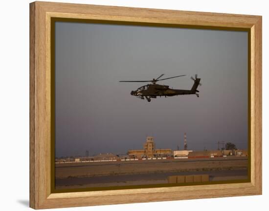 AH-64 Apache Helicopter Flies by the Control Tower on Camp Speicher-Stocktrek Images-Framed Premier Image Canvas