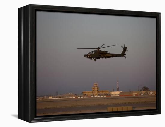 AH-64 Apache Helicopter Flies by the Control Tower on Camp Speicher-Stocktrek Images-Framed Premier Image Canvas